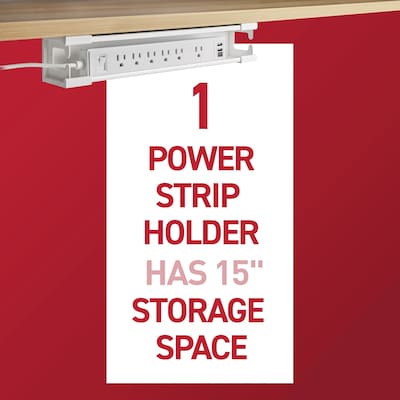 Command Power Strip Holder, White (17310-ES)