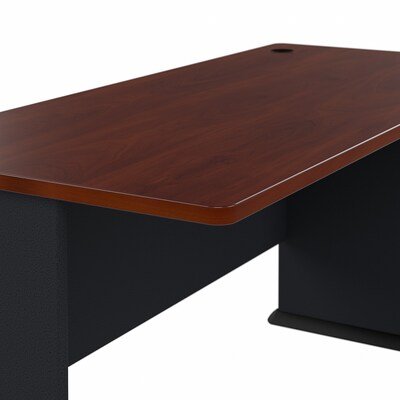 Bush Business Furniture Cubix 60"W Desk, Hansen Cherry/Galaxy (WC90460A)