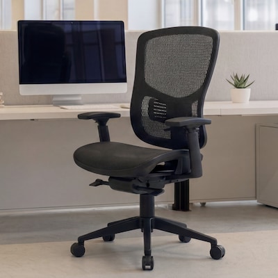 Staples Kroy Ergonomic Mesh Swivel Task Chair, Black (UN59456)