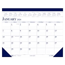 2024 House of Doolittle 22 x 17 Monthly Desk Pad Calendar, White/Blue (150-24)