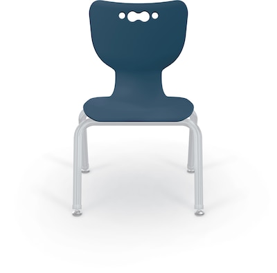 MooreCo 12" Hierarchy Student Chair with 4 Legs, Navy/Platinum Base (703673562171)