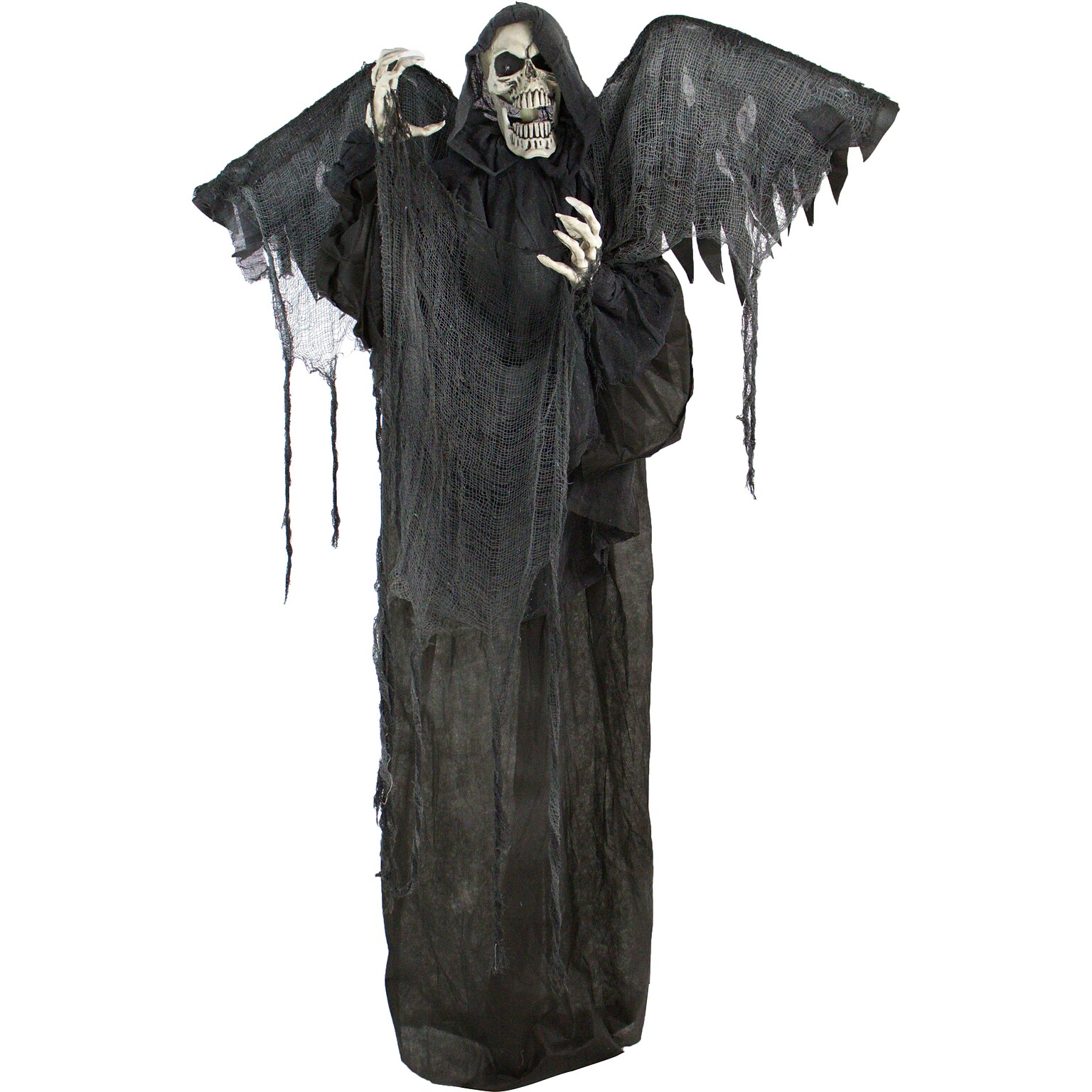 Haunted Hill Farm Life-Size Animatronic Skeleton Reaper (HHWINGSKEL2FLSA)