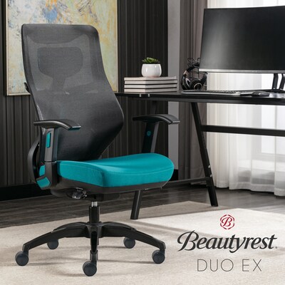 Beautyrest Duo-EX Ergonomic Mesh Swivel Computer Chair, Teal (60051-TEL)