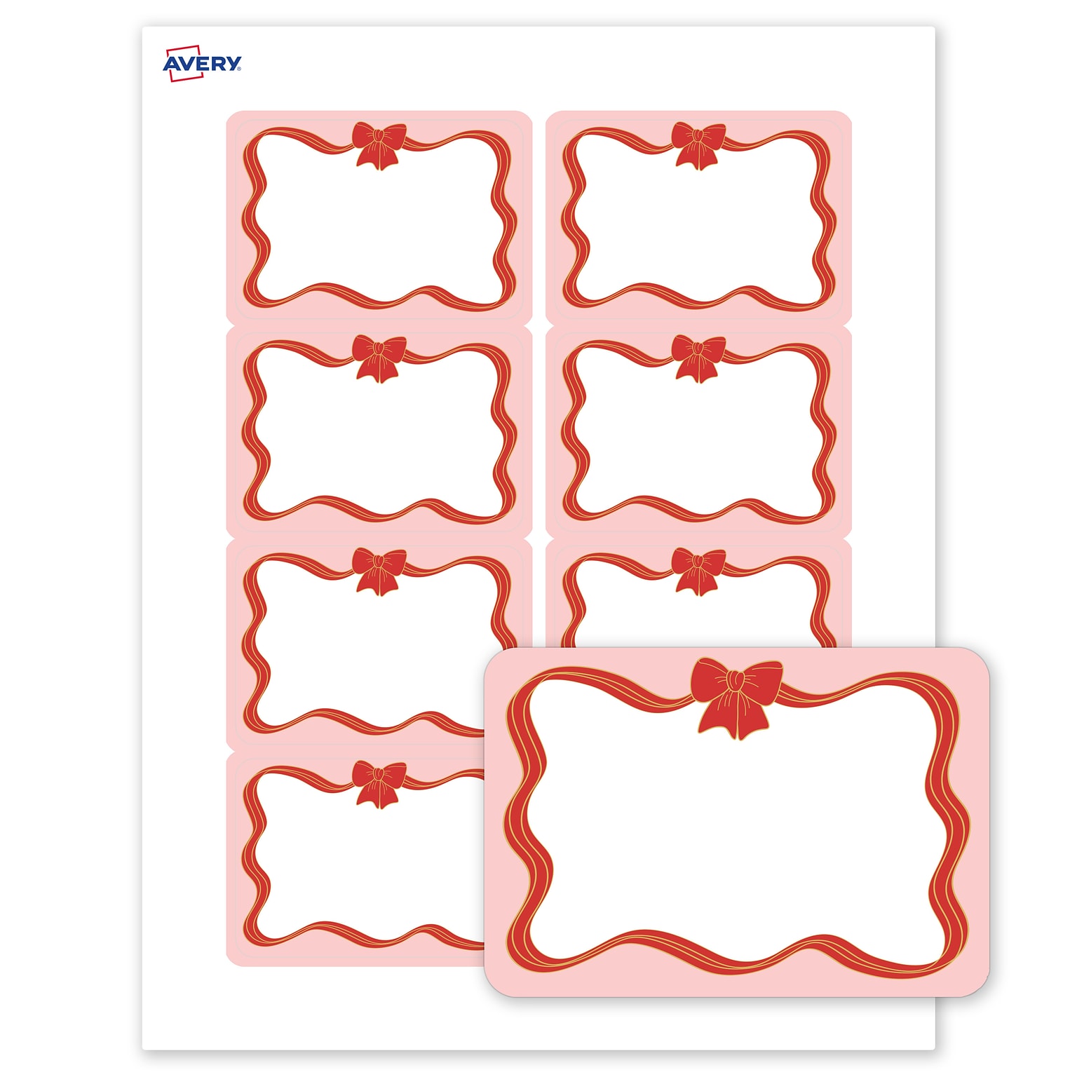 Avery Rectangle Multipurpose Labels, 2-1/3 x 3-3/8, White, 80/Pack (19479370567)
