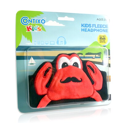 Contixo H1 Adjustable Fleece Headband Headphones, Crab (CNXH1CRAB)