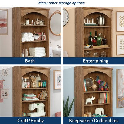Sauder Select 71"H 5-Shelf Bookcase, Sindoori Mango (446192)