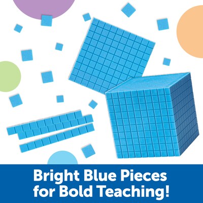 Learning Resources Giant Magnetic Base Ten Set, Blue (LER6366)
