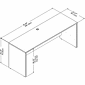 Bush Business Furniture Studio C 72"W Credenza Desk, White (SCD372WH)
