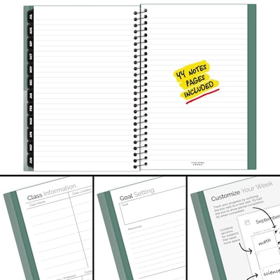 2026-2027 Five Star 5.5" x 8.5" Academic Weekly & Monthly Customizable Planner, Poly Cover, Assorted Colors (CAW451-00-27)