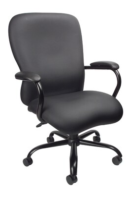 Boss Office Products CaressoftPlus Executive Big & Tall Chair, Black (B990-CP)