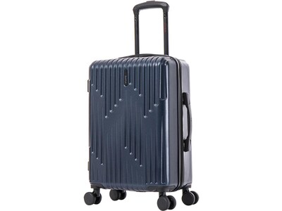 InUSA Drip 22.44" Hardside Carry-On Suitcase, 4-Wheeled Spinner, Blue (IUDRI00S-BLU)