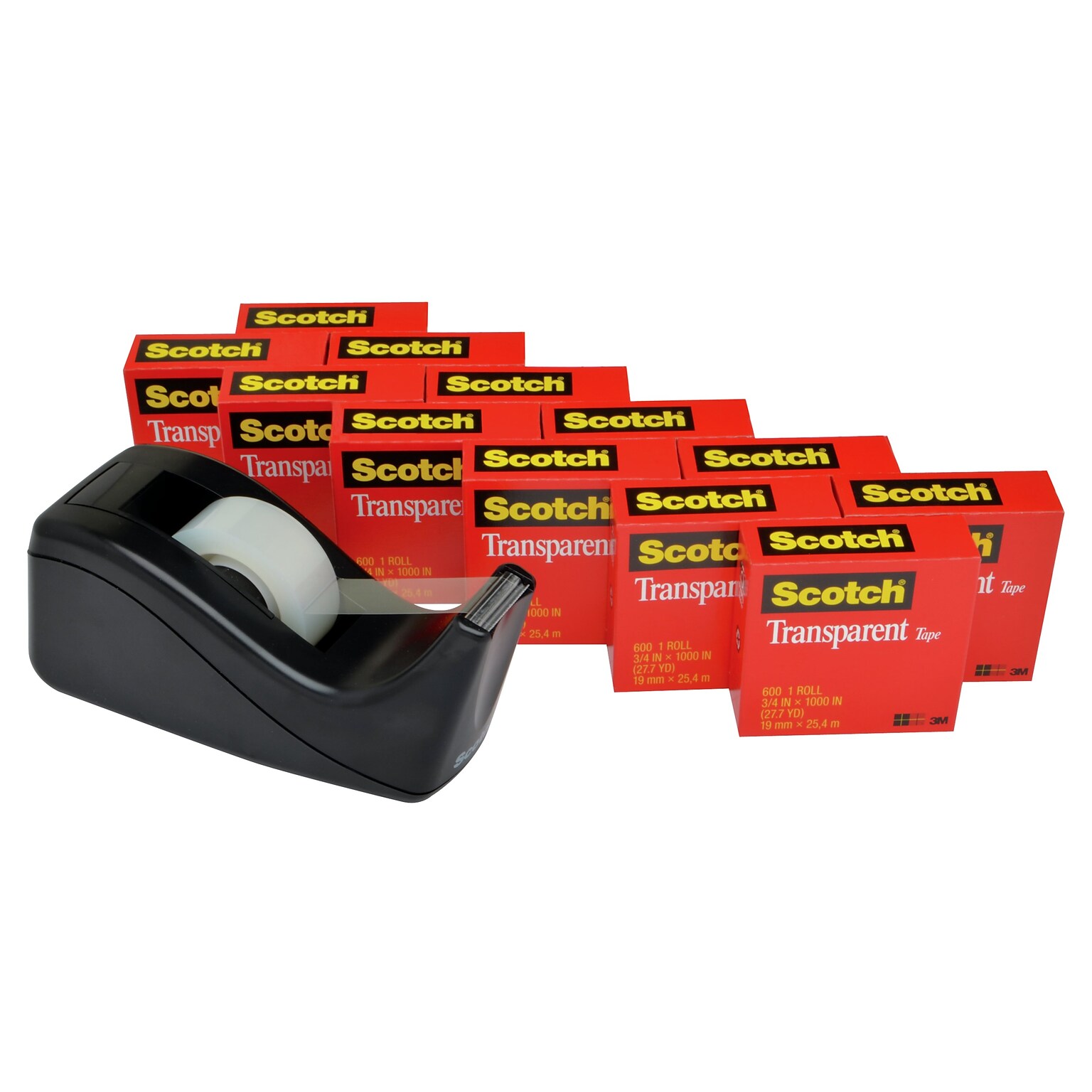 Scotch® Transparent Tape, 3/4 x 27.77 yds., 12 Rolls (600KC60)