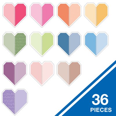 Carson Dellosa Crafty and Cool Handmade Hearts Bulletin Board Decorations, 36/Pack (120658)