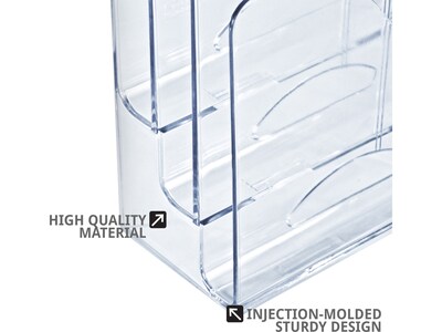 Azar Brochure Holder, Clear Plastic (250099)