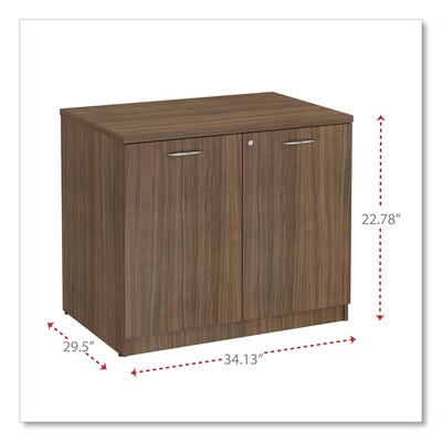 Alera Valencia Series 64.75 Hutch with Doors, 4 Compartments, Modern Walnut (ALEVA286615WA)