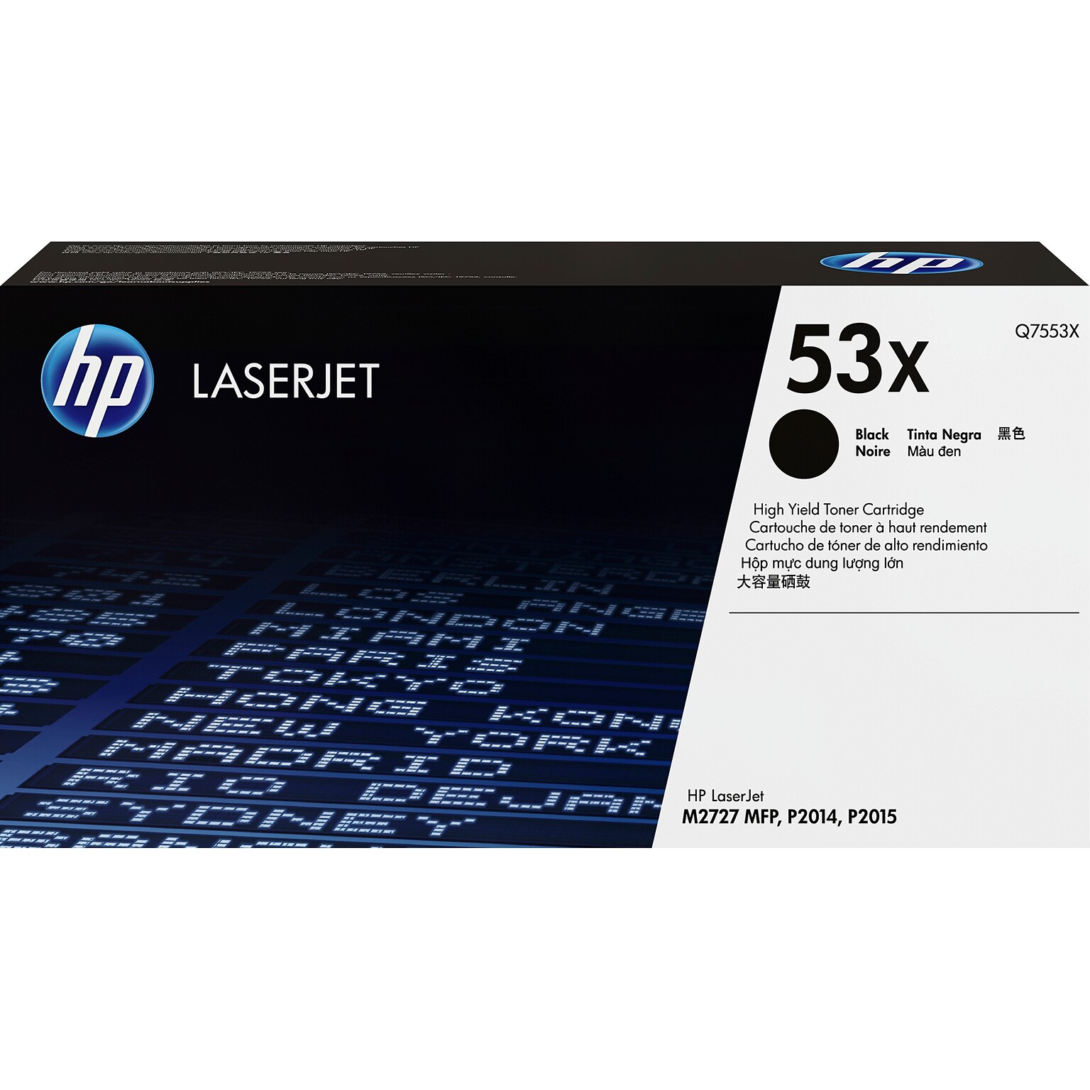 HP 53X Black High Yield Toner Cartridge, Prints Up to 7,000 Pages (Q7553X)