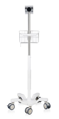 Viva Comfort Steel Welch Allyn 4400 Vital Signs Monitor Steel Mobile Stand with Storage Basket, White (ADIME911-01-MK)