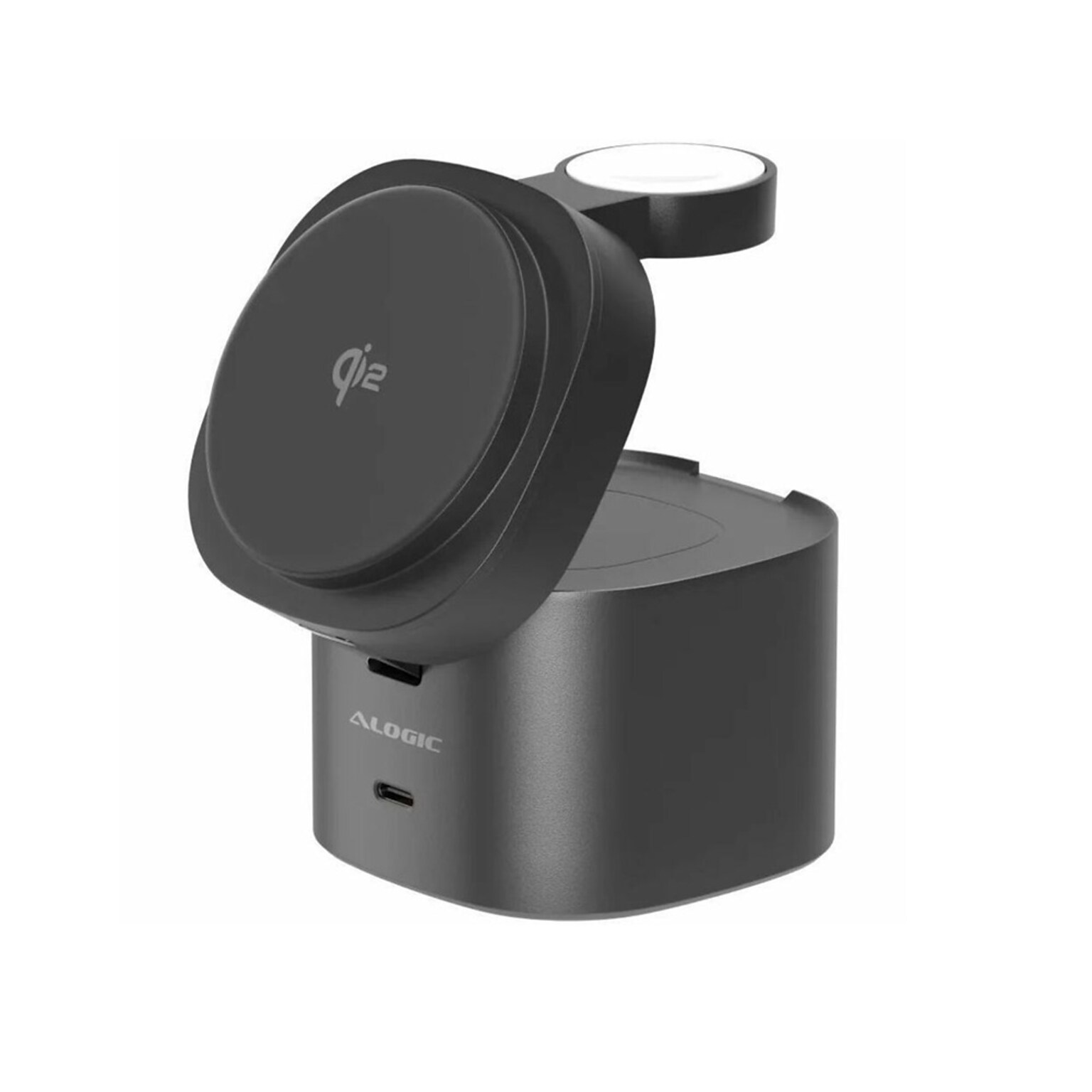 ALOGIC PowerPod Magnetic Wireless Charging Stand, 15W, Black (AL41WCPO-BK)