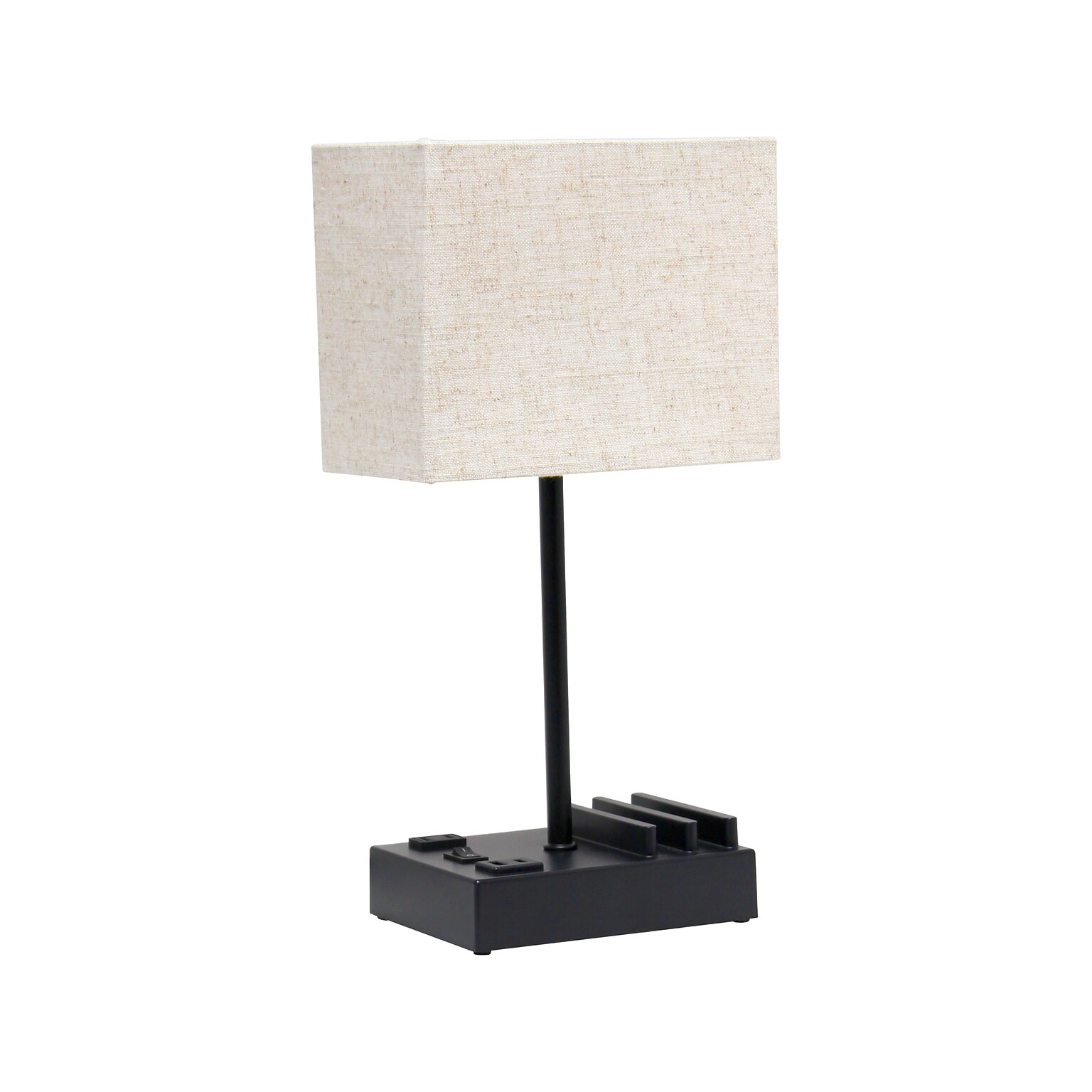 Simple Designs LED Multiuse Table Lamp, Black/Beige (LT1110-BGB)
