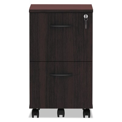 Alera Valencia Series 2-Drawer Standard File Cabinet, Mahogany, 15.38W x 20D (ALEVA582816MY)