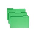 Smead File Folder, Reinforced 1/3-Cut Tab, Legal Size, Green, 100 per Box (17134)