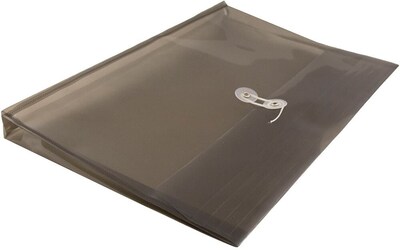 JAM Paper Premium Plastic Document File, Legal, Gray, 3/Pack (219B1SMX3)