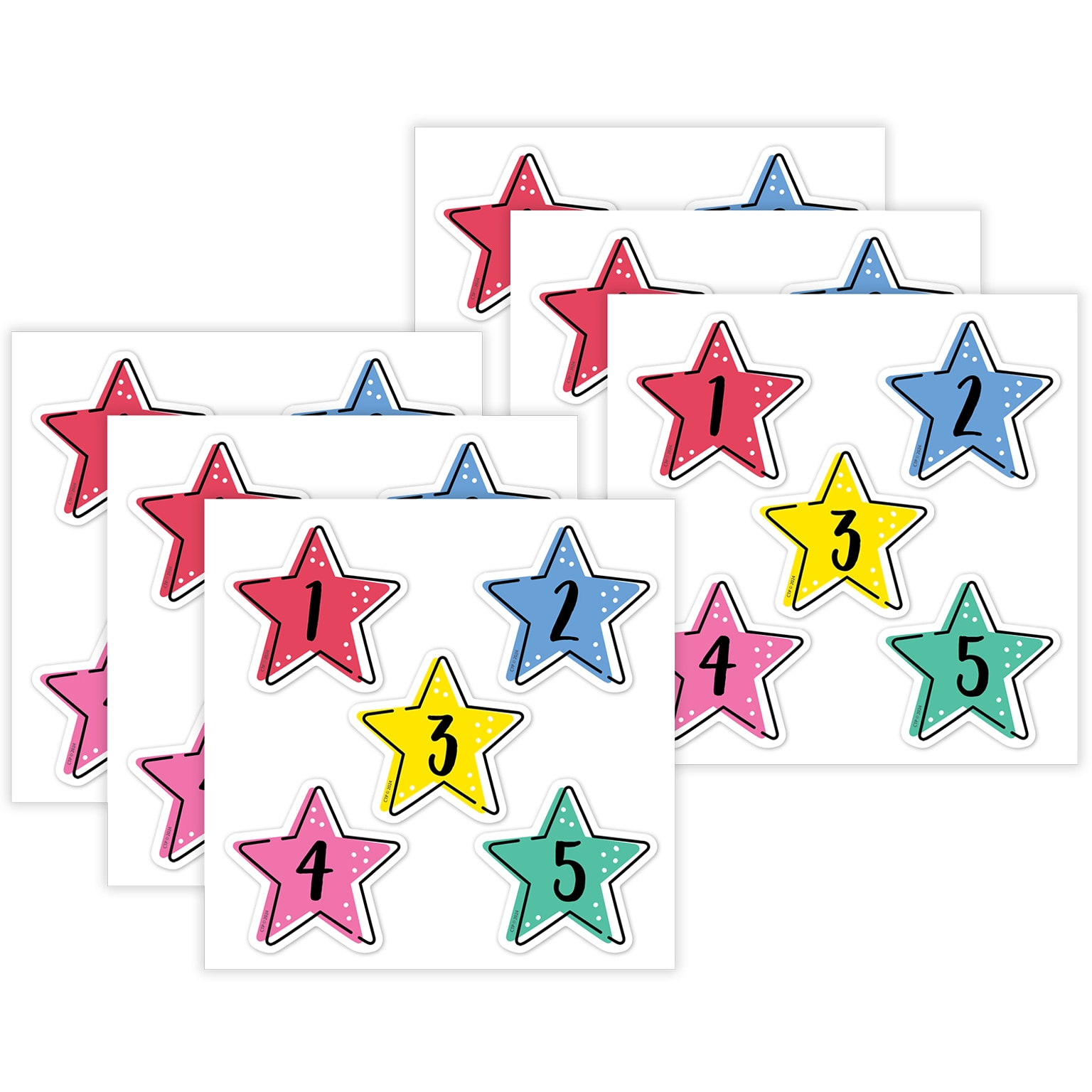 Creative Teaching Press Star Bright Calendar Days Top Classroom Decorating Accents, 35/Pack, 6 Packs/Bundle (CTP10932-6)