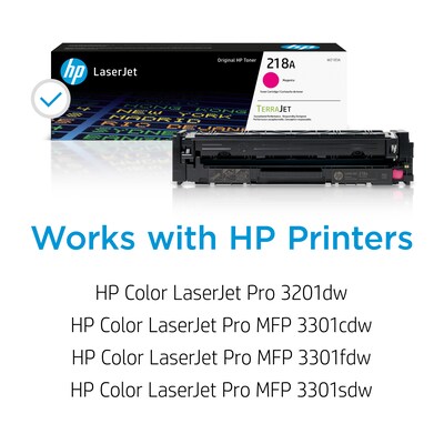 Original HP 218A Magenta Toner Cartridge, Print Up to 1,200 Pages (W2183A)