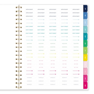 2026-2027 AT-A-GLANCE Simplified by Emily Ley Happy Stripe 8.5" x 11" Academic Weekly & Monthly Planner (EL49-905A-27)