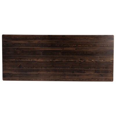 Flash Furniture HERCULES 96" Folding Farm Table, Mahogany (XAF96X40MG)