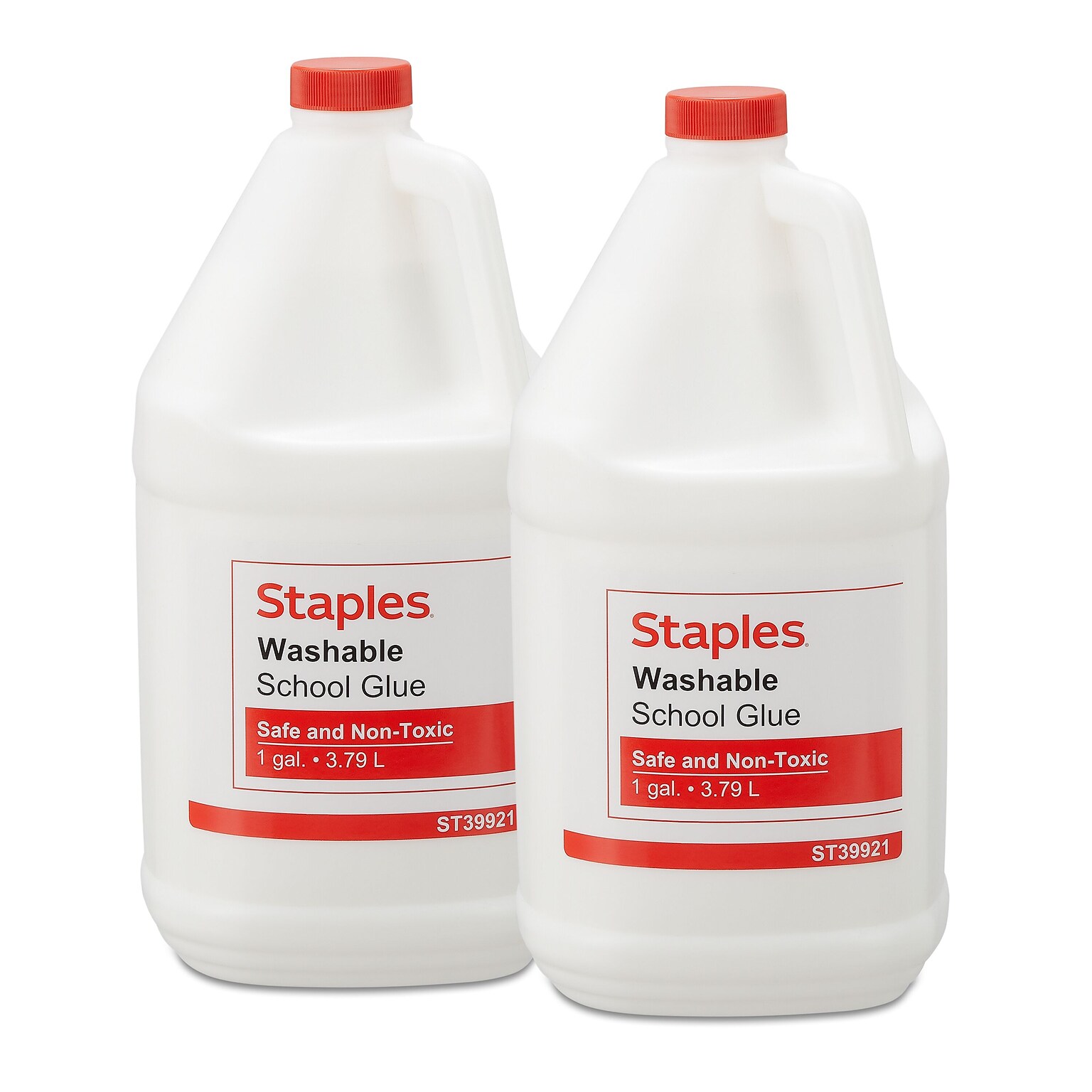 Staples Washable Liquid School Glue, 128 oz., White, 2/Pack (ST39921/39921)