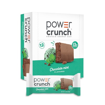 Power Crunch Chocolate Mint Protein Bar, 16.9 oz., 12 Bars/Box (XUS44275)