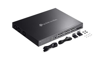 TP-Link Omada 24-Port Gigabit PoE Managed Switch, 10Gbps, Black (SG3428XMPPO)
