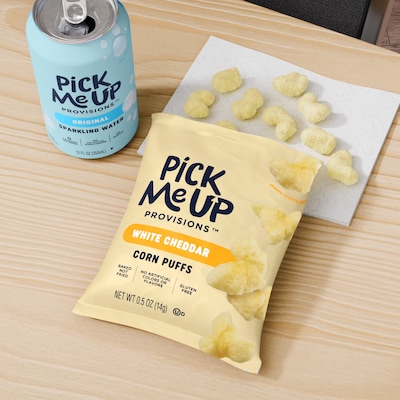 Pick Me Up Provisions™ Gluten Free White Cheddar Corn Puffs, 0.5 oz., 36/Box (PM63575)