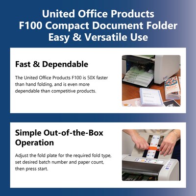 United F100 Automatic Paper Folder, 200 Sheets (F100)