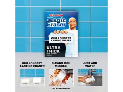 Mr. Clean Magic Eraser Ultra Thick Multi-Surface Cleaner, White, 5/Pack (12413)
