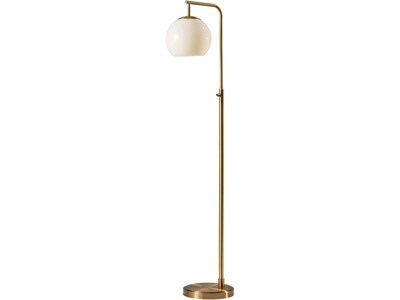 Simplee Adesso Globe 60 Antique Brass Floor Lamp with Globe Shade (AF47013-21)