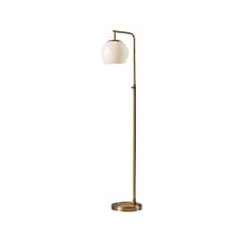 Simplee Adesso Globe 60 Antique Brass Floor Lamp with Globe Shade (AF47013-21)