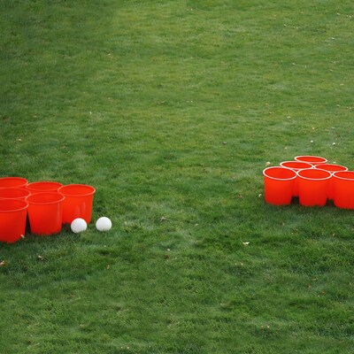YardGames Outdoor Giant Yard Pong Game, Multicolored (PONG-001)