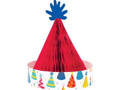 Creative Converting Hats Off Birthday Tableware and Decor Kit, Assorted Colors (DTC9127E4A)