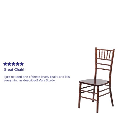 Flash Furniture HERCULES Series Wood Chiavari Chair, Fruitwood, 2 Pack (2XSFRUIT)