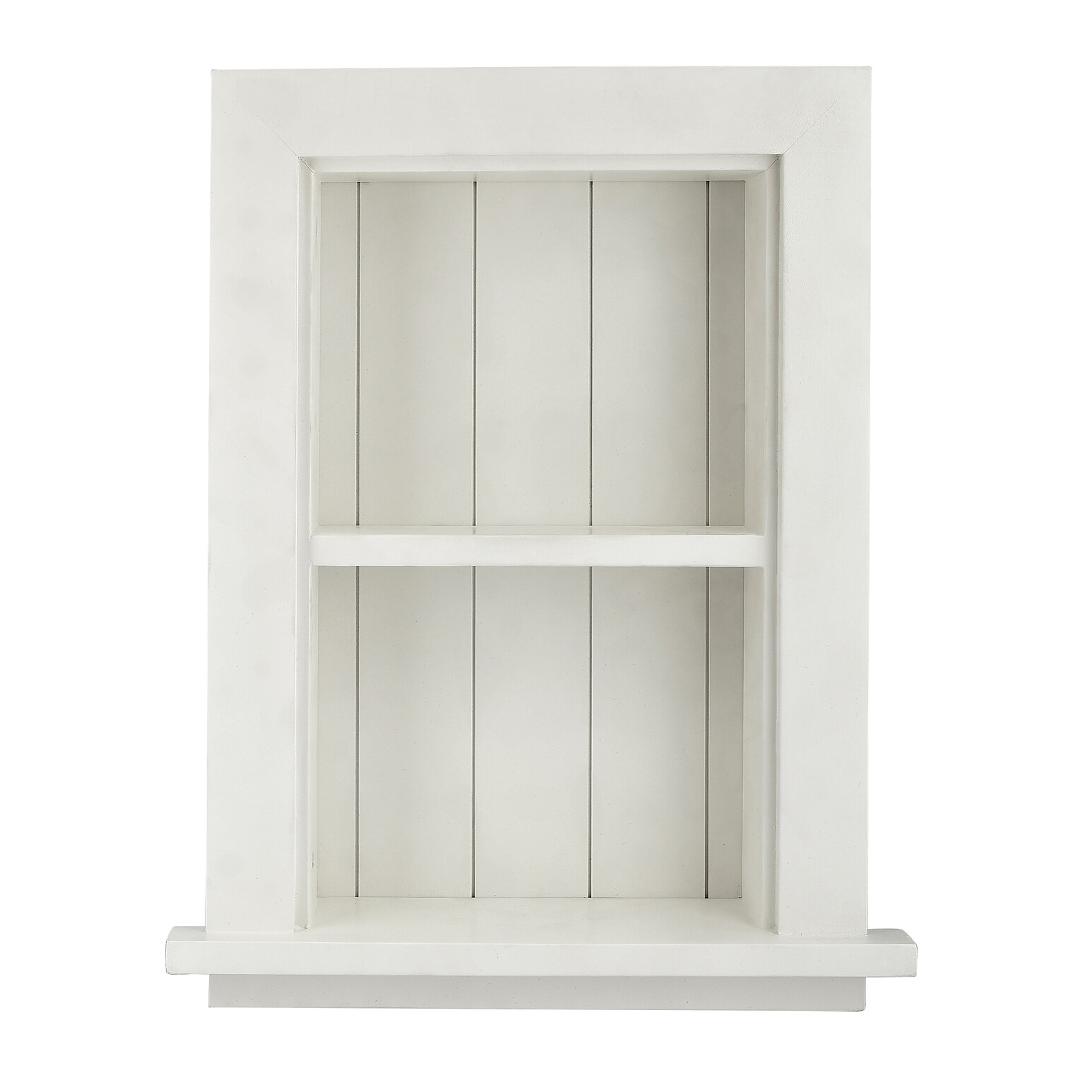 AdirHome 1-Shelf Recessed Wall Mount Shelf, 19 x 12.75 x 4.75, White (515-01-WHI)