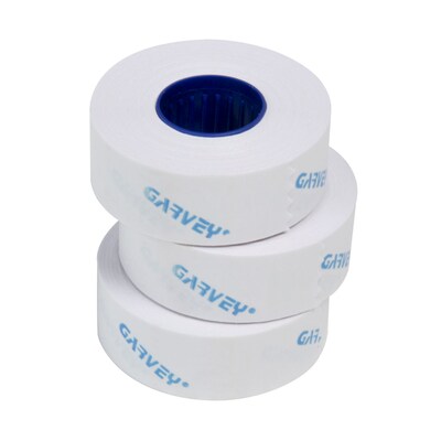 Garvey Labels, 1-Line, White, 1,200 Labels/Rolls, 16 Rolls/Box (090947)