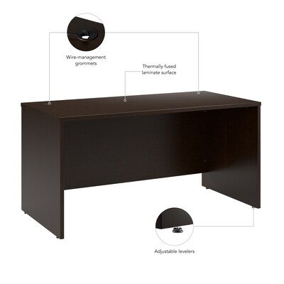 Bush Business Furniture Arrive 60"W Office Desk, Mocha Cherry (ARD260MR-Z)