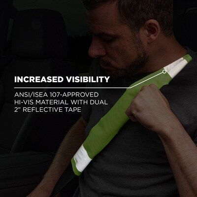 Ergodyne GloWear 8105 High Visibility Seat Belt Cover, Lime, 2/Pack (29034)