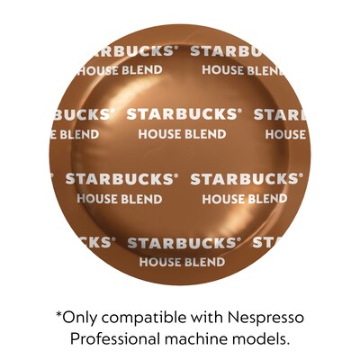 Nespresso Starbucks House Blend Coffee Nespresso Professional Capsules, Medium Roast, 50/Box (2900.8