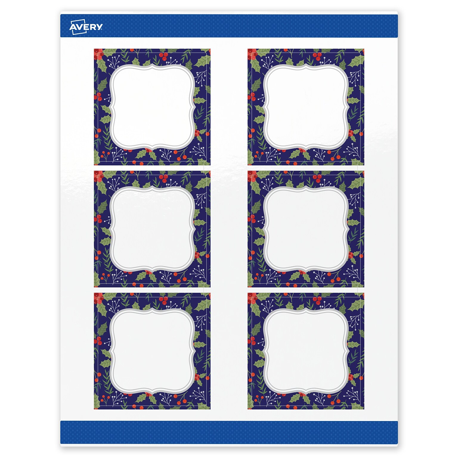 Avery Square Multipurpose Labels, 3 x 3, White, 60/Pack (19479370618)