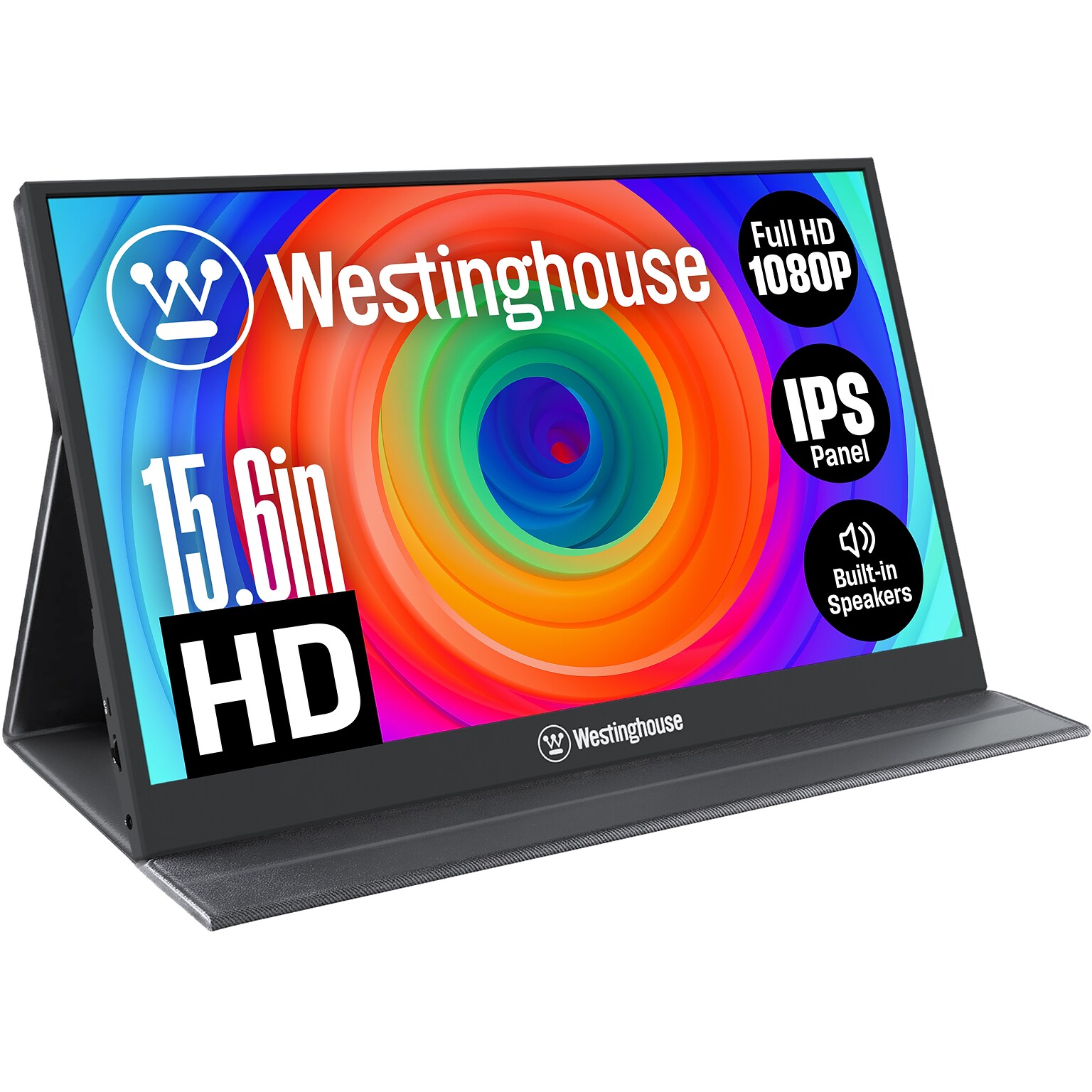 Westinghouse 15.6 FHD 60Hz Portable Monitor, Black (WH156FP)