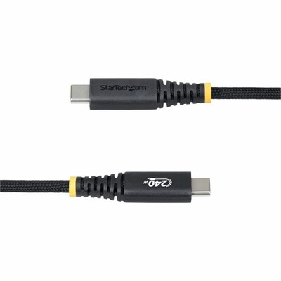 StarTech 6.56 ft. USB-C Charging Cable, Male to Male, Black (S2CEPR2M-USBSL-CABLE)