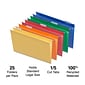 Staples® Heavy Duty Reinforced Hanging File Folders, 5-Tab, Legal Size, Assorted Colors, 25/Box (TR18657)